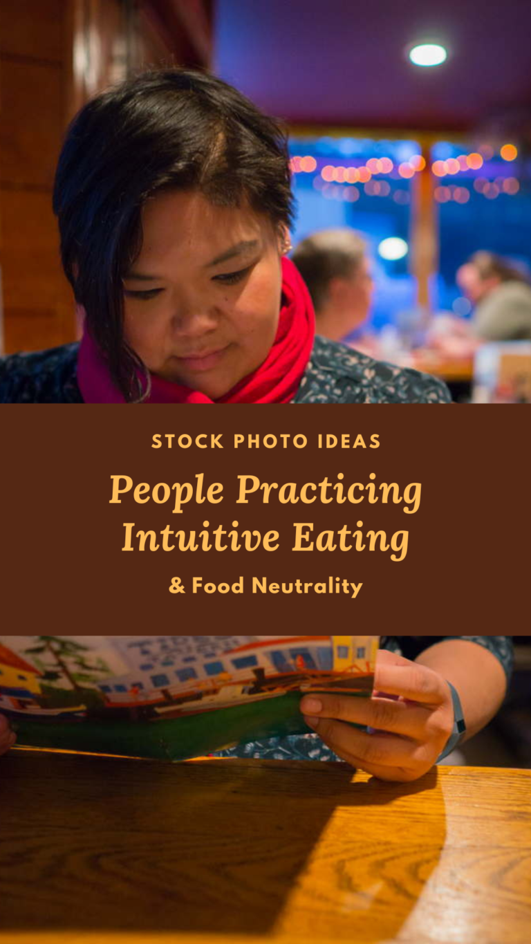 12 Stock Photos of People Practicing Intuitive Eating & Food Neutrality