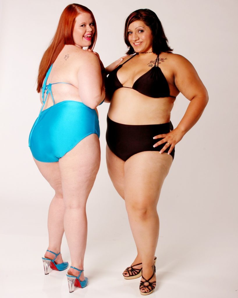 Infinite Swim: Where to Find Swimsuits in Sizes 32+

Swimwear for superfats, infinifats and over size 32 with Plush Cat Style. Two women are shown posing on a white background. One woman has pale skin and red hair and is wearing a bright blue swimsuit; the other has medium brown skin and brunette hair, and is wearing a dark brown two-piece swimsuit.