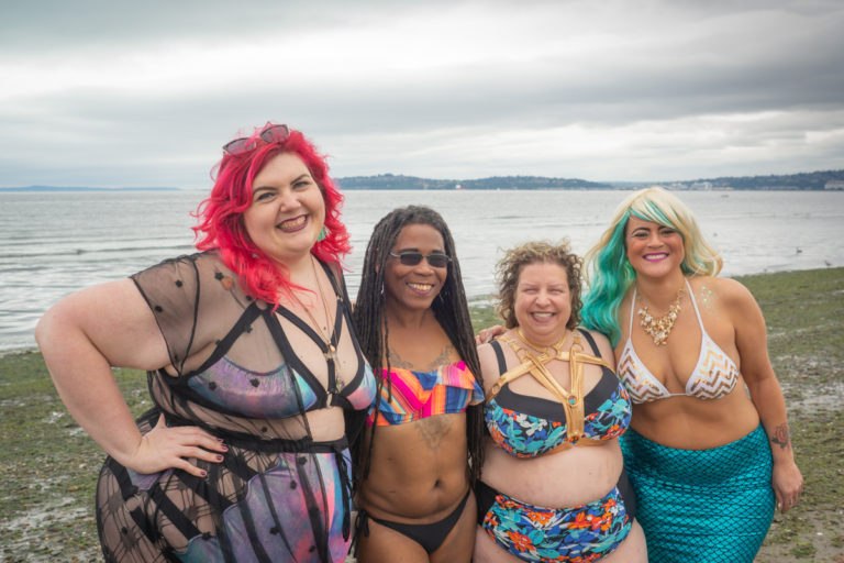 Mermaids and Beach Babes Stock Photos at Seattle’s Alki Beach | Body-Positive Portrait Photography in the PNW