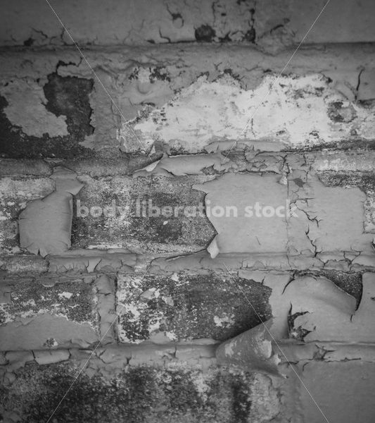 Abstract Background Stock Photo: Brick Wall with Peeling Paint - Body Liberation Photos