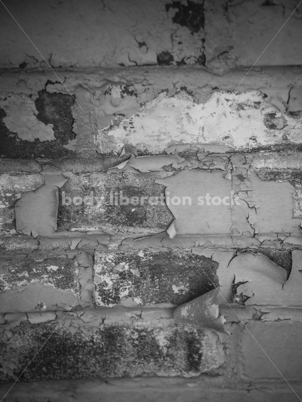 Abstract Background Stock Photo: Brick Wall with Peeling Paint - Body Liberation Photos