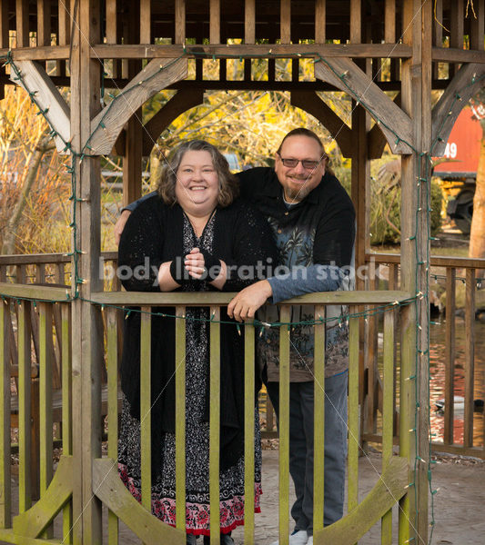 Body Positive Stock Photo: Plus Size Older Couple Portrait - Body Liberation Photos