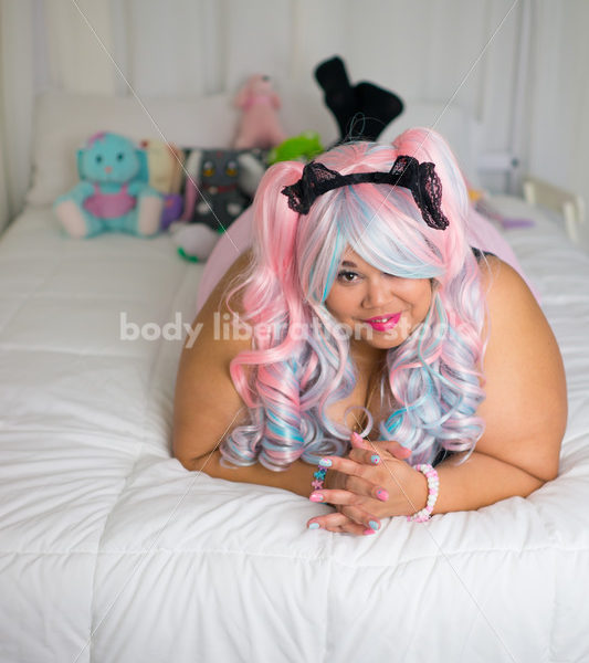 Cosplay Stock Photo: Plus Size Lolita Relaxing - Body Liberation Photos