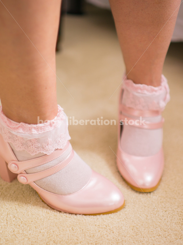 Cosplay Stock Photo: Plus Size Lolita in Pink Shoes - Body Liberation Photos
