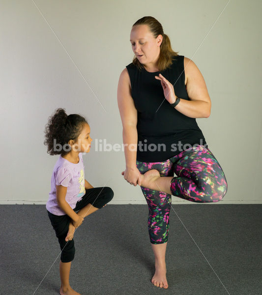 Diverse Stock Image: Family Yoga Class - Body positive stock and client photography + more | Seattle