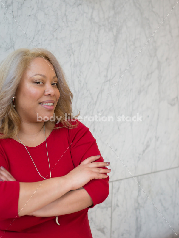 Diverse Workplace Stock Image: Plus Size Black Lesbian Businesswoman - Body Liberation Photos