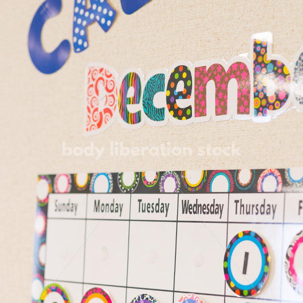 Education Stock Photo: Bulletin Board Calendar - Body Liberation Photos