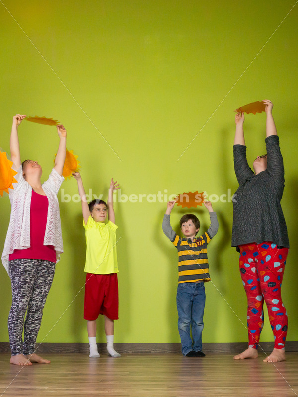 Health at Every Size Stock Photo: Family Yoga Class - Body positive stock and client photography + more | Seattle
