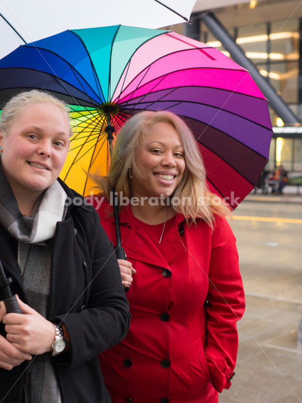 Human Rights & LGBT Stock Photo: Lesbian Couple on City Street - Body Liberation Photos