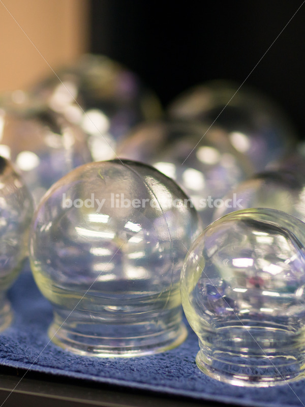 Immigration and Small Business Stock Image: Cupping Supplies in Massage Therapy Office - Body Liberation Photos