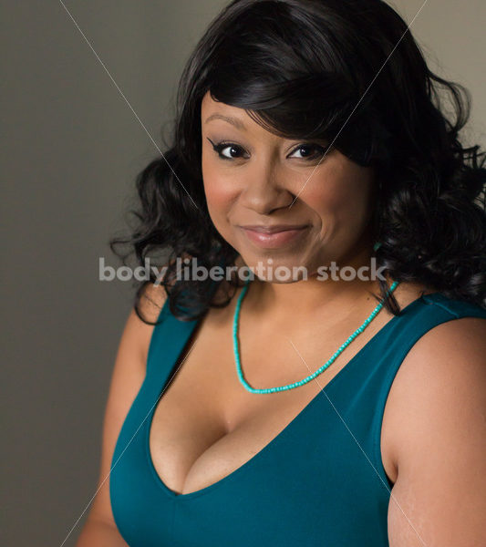 Plus Size Stock Photo: Young African American Woman Portrait - Body Liberation Photos