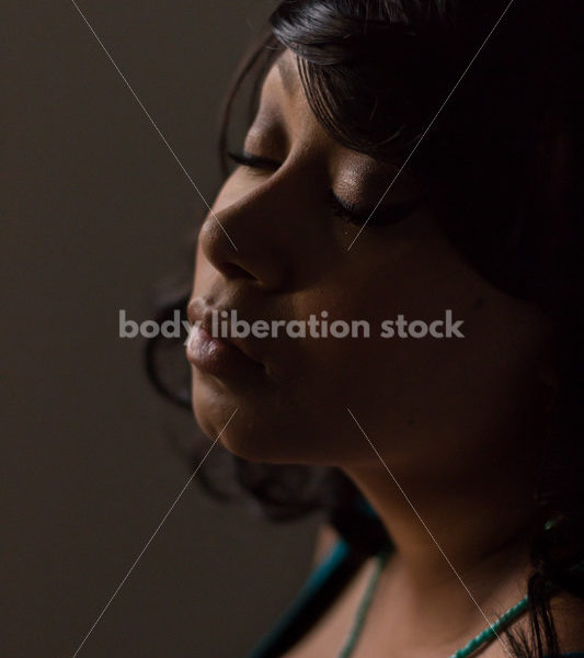 Plus Size Stock Photo: Young African American Woman Portrait - Body Liberation Photos