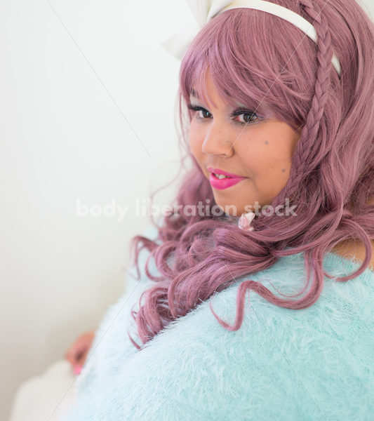 Plus Size Woman in Sweet Lolita Dress (Royalty Free Fatshion Stock Photo) - Body Liberation Photos