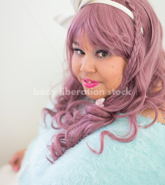 Plus Size Woman in Sweet Lolita Dress (Royalty Free Fatshion Stock Photo) - Body Liberation Photos