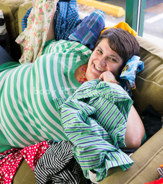 Retail Stock Photo: Plus Size Woman Shops for Clothing - Body Liberation Photos