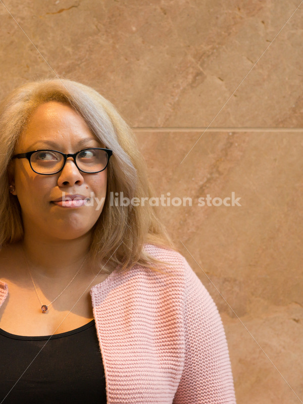 Royalty-Free Stock Image: Black LGBT Woman with Sarcastic Expression - Body Liberation Photos