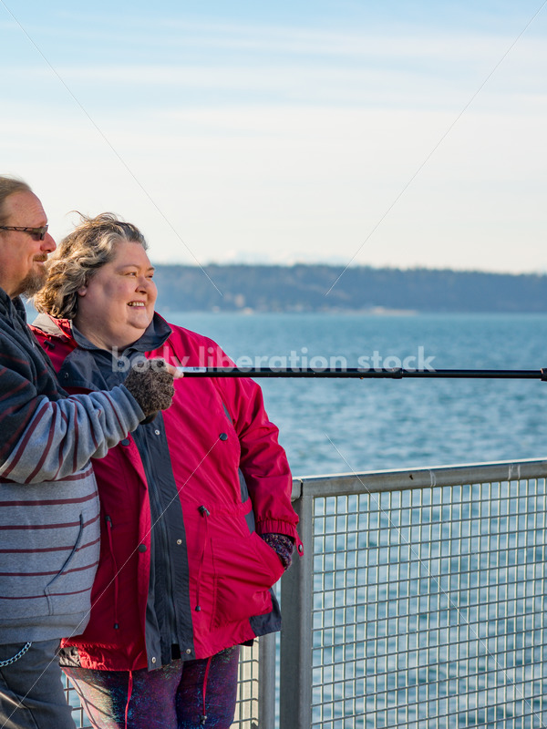 Royalty Free Stock Image: Joyful Movement with Partially Disabled Couple - Body Liberation Photos