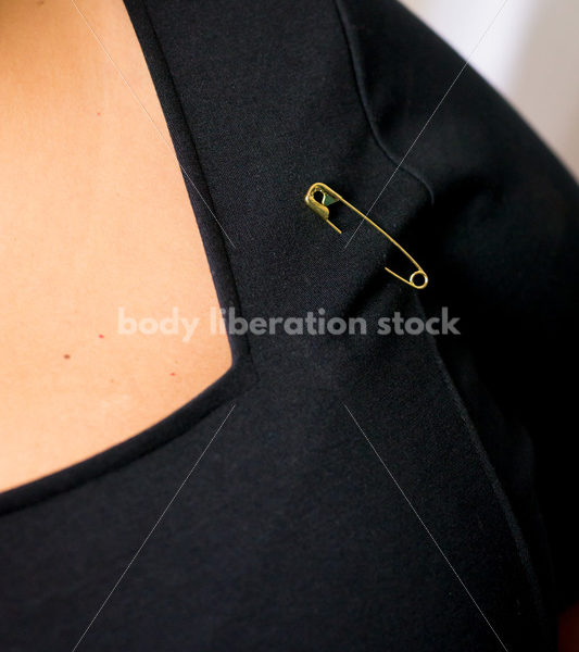 Royalty Free Stock Photo: Safety Pins = Safe Person - Body Liberation Photos