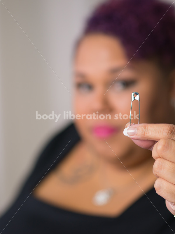 Royalty Free Stock Photo: Safety Pins = Safe Person - Body Liberation Photos