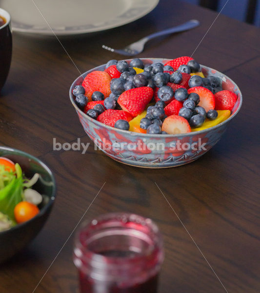 Royalty Free Stock Photo for Intuitive Eating: Variety of Foods on Dining Table - Body Liberation Photos