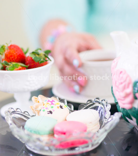 Self Care Stock Photo: Afternoon Tea and Sweets - Body Liberation Photos