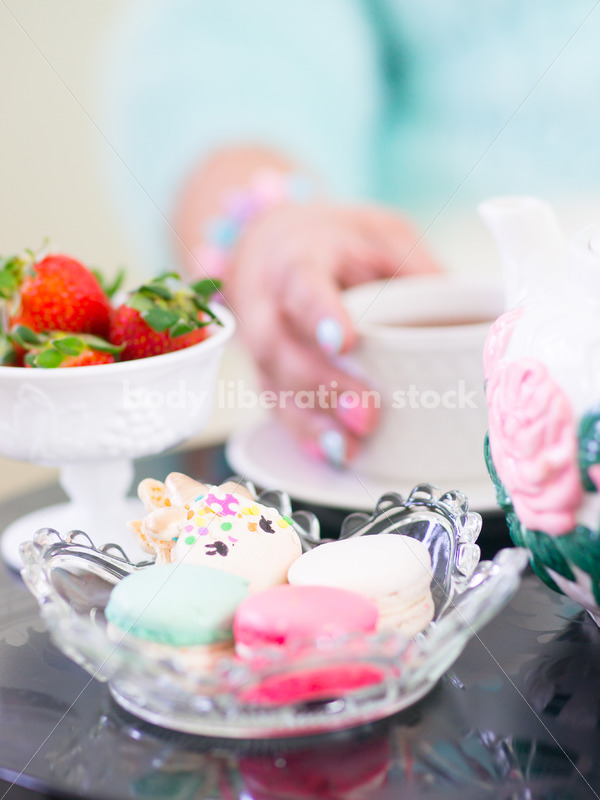Self Care Stock Photo: Afternoon Tea and Sweets - Body Liberation Photos
