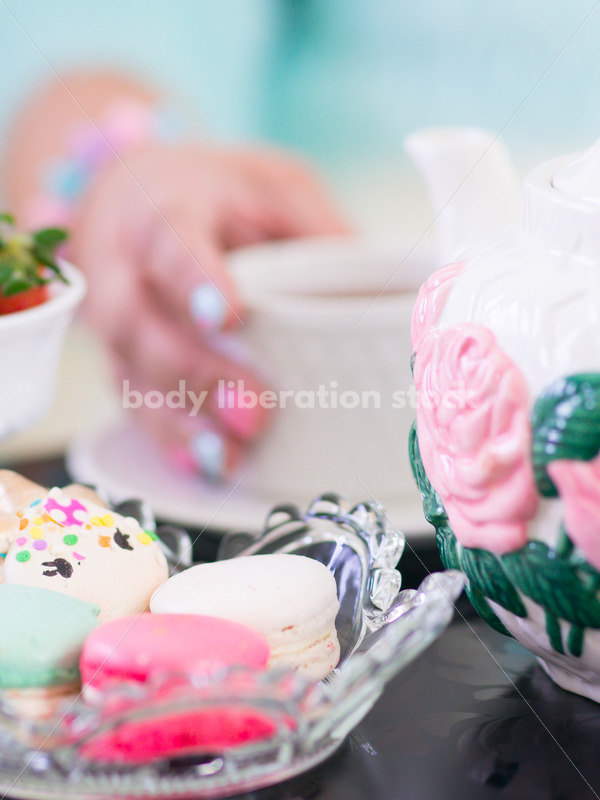 Self Care Stock Photo: Afternoon Tea and Sweets - Body Liberation Photos