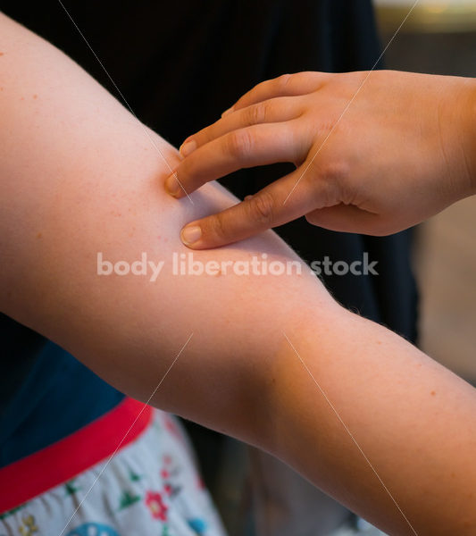 Stock Photo: Acupuncture Student Palpates to Locate Large Intestine Acupuncture Points - Body Liberation Photos