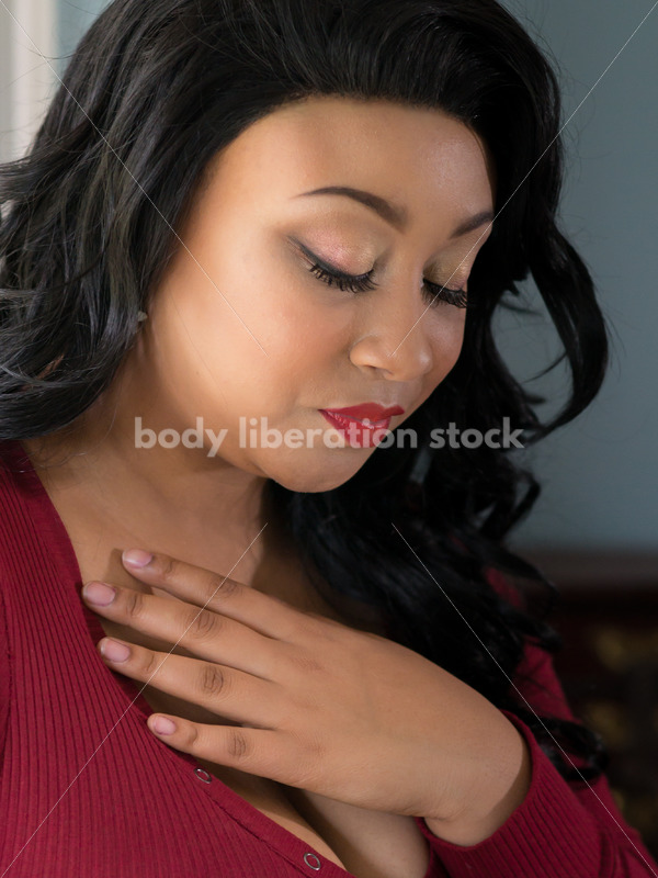 Stock Photo: Close-up of African American Woman at Window - Body Liberation Photos