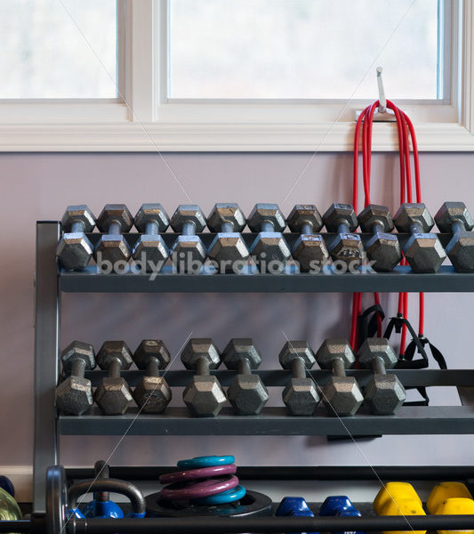 Stock Photo: Hand Weights Used by Plus Size Fitness Trainer - Body Liberation Photos