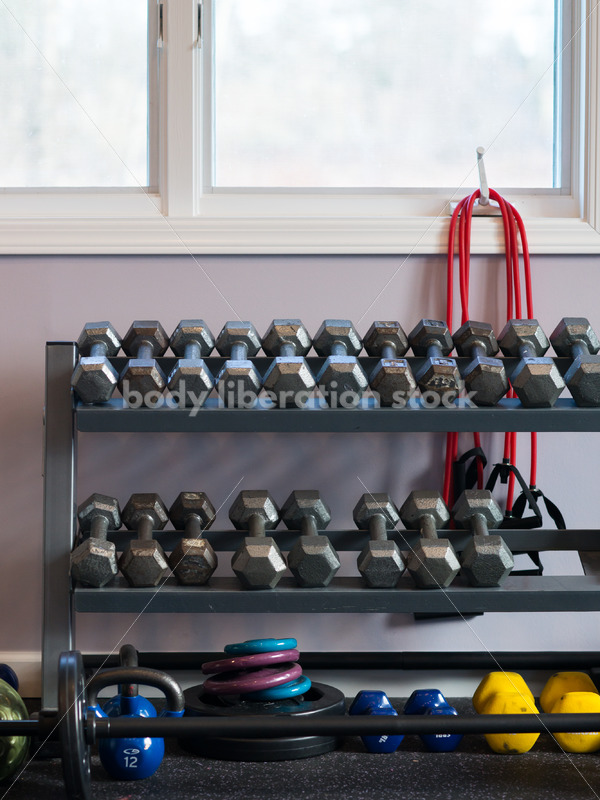 Stock Photo: Hand Weights Used by Plus Size Fitness Trainer - Body Liberation Photos