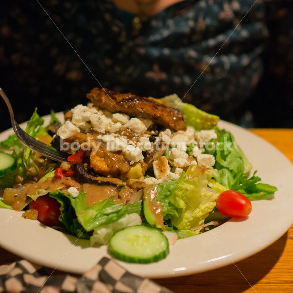 Stock Photo: Intuitive Eating – Asian American Woman with Food - Body Liberation Photos