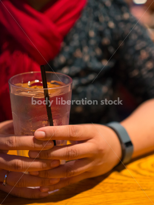 Stock Photo: Intuitive Eating – Asian American Woman with Water Glass - Body Liberation Photos