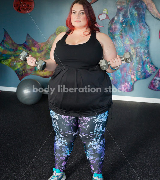 Stock Photo: Plus Size Woman HAES Body Positive Fitness Instructor - Body Liberation Photos