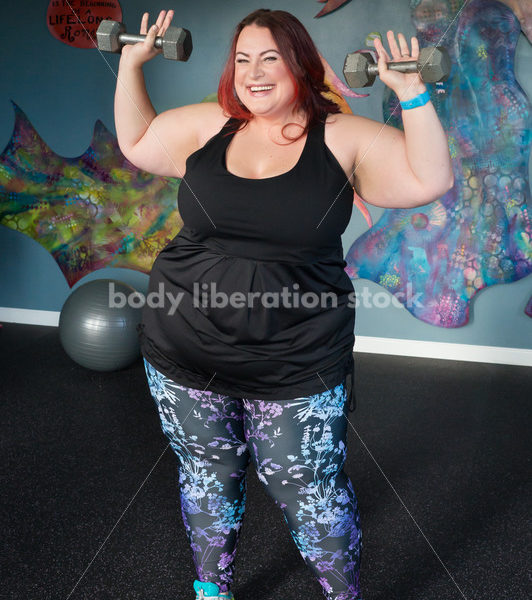 Stock Photo: Plus Size Woman HAES Body Positive Fitness Instructor - Body Liberation Photos