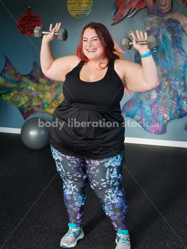 Stock Photo: Plus Size Woman HAES Body Positive Fitness Instructor - Body Liberation Photos