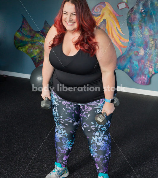 Stock Photo: Plus Size Woman HAES Body Positive Fitness Instructor - Body Liberation Photos