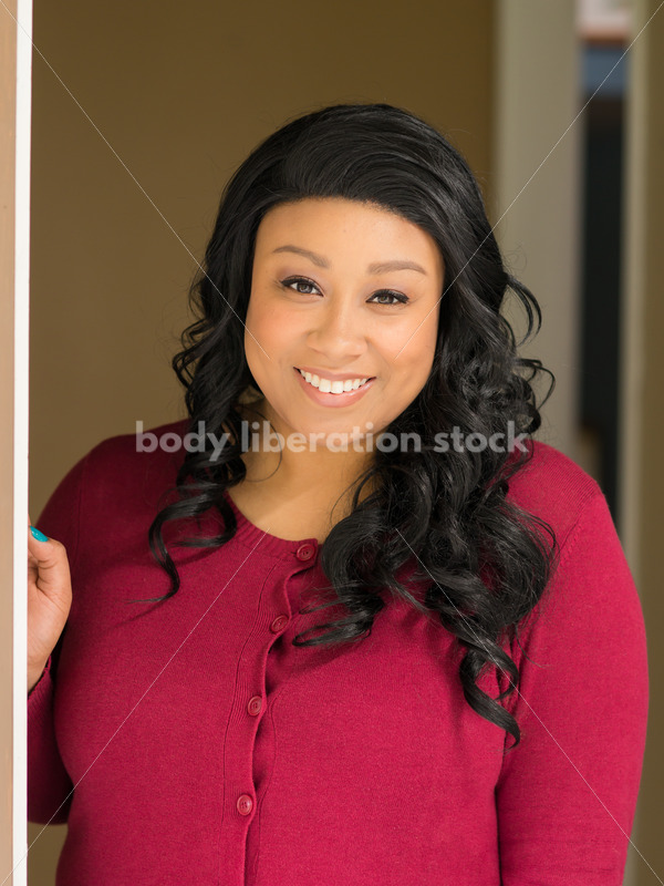 Stock Photo: Young African American Woman in Doorway - Body Liberation Photos