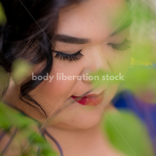 Stock Photo: Young Asian Plus Size Woman Ballet Exercise Outdoors - Body Liberation Photos