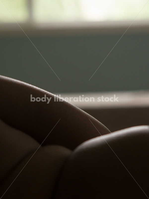 Stock Photo: Young Plus Size African American Woman Body Close-Up - Body Liberation Photos