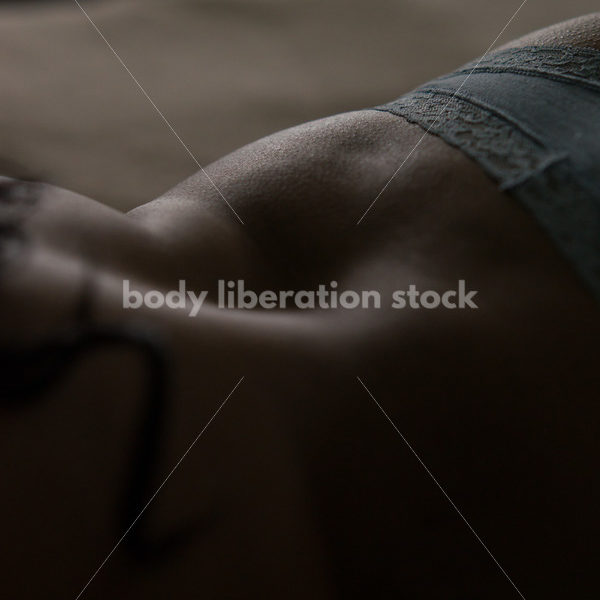 Stock Photo: Young Plus Size African American Woman Body Close-Up - Body Liberation Photos