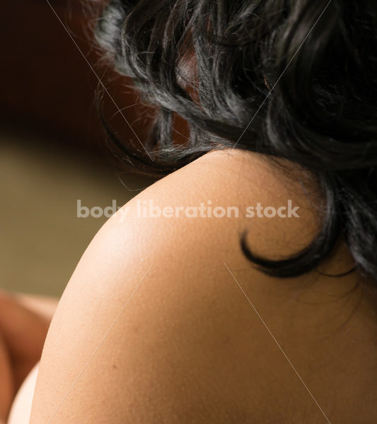 Stock Photo: Young Plus Size African American Woman Close-Up - Body Liberation Photos