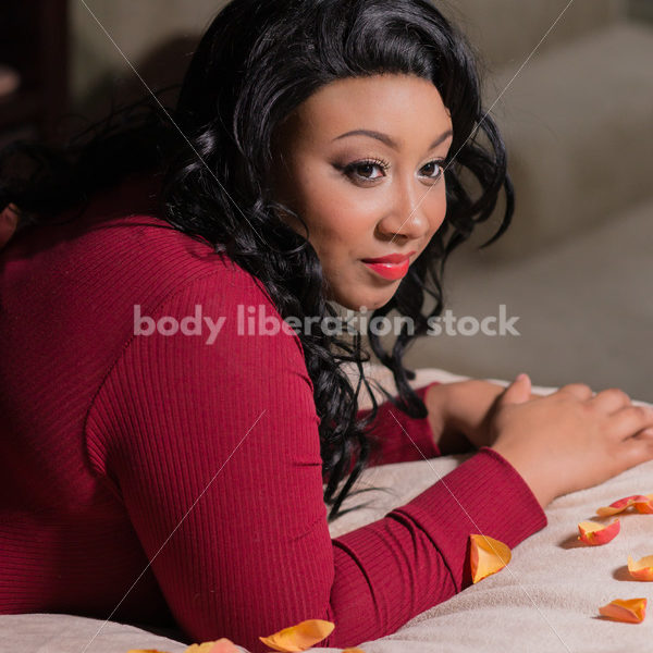 Stock Photo: Young Plus Size Woman Valentine’s Day Romantic Holiday - Body Liberation Photos