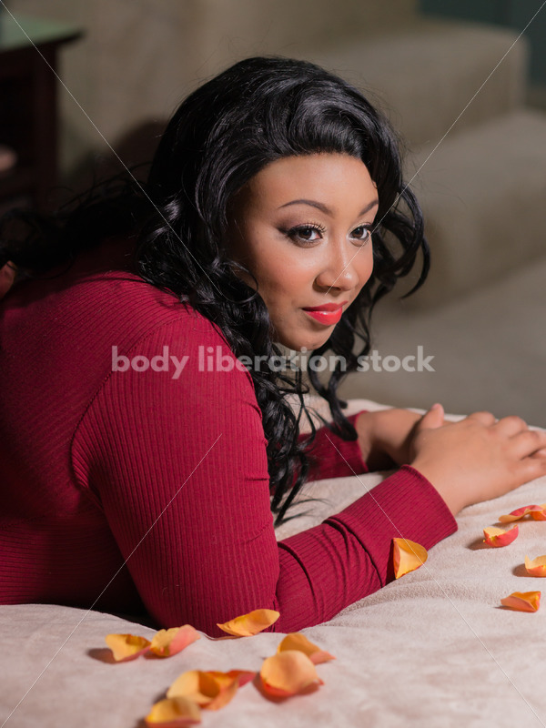 Stock Photo: Young Plus Size Woman Valentine’s Day Romantic Holiday - Body Liberation Photos