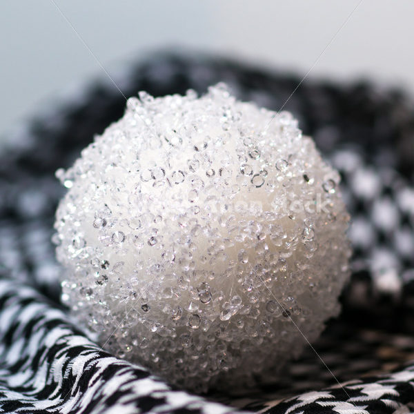 Winter Stock Image: Snowball on Houndstooth Scarf - Body Liberation Photos