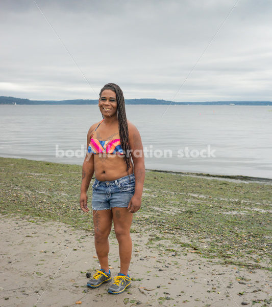 Adventure Stock Photo: Woman on Beach - Body Liberation Photos & Stock