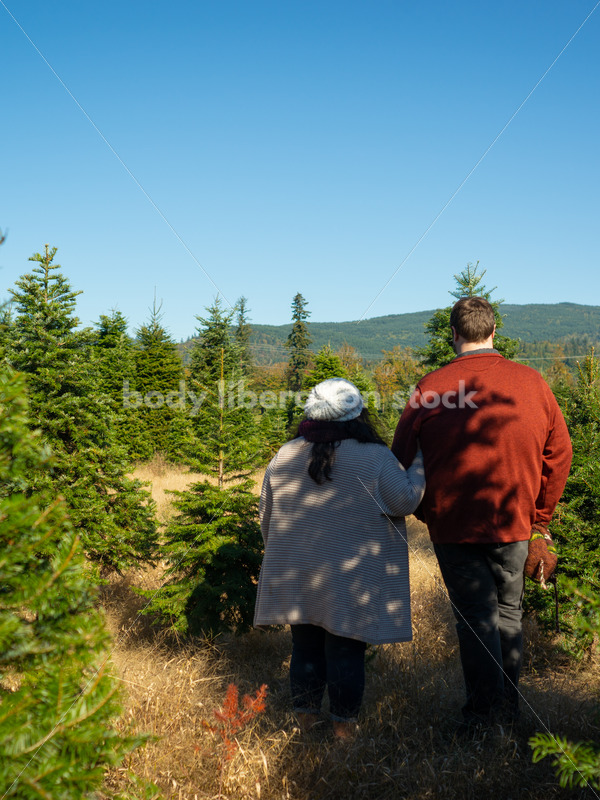 Autumn Stock Photo: Couple Strolling through Trees - Body Liberation Photos