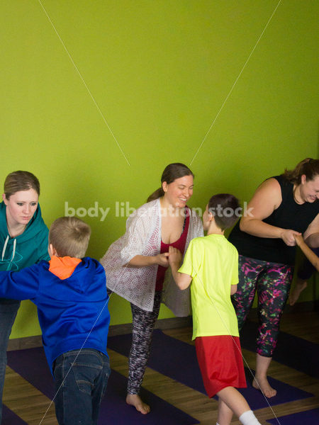 Diverse Yoga Stock Photo: Family Yoga - Body positive stock and client photography + more | Seattle