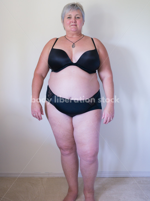 Eating Disorder Recovery Body Image Stock Photo: Front View of Recovering Woman - Body Liberation Photos