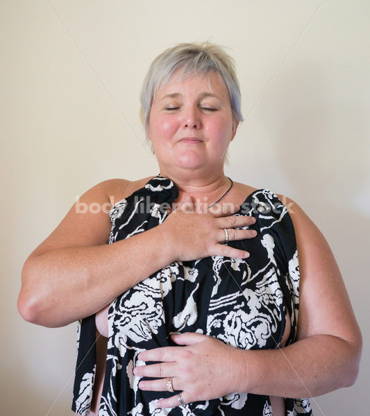 Eating Disorder Recovery Body Image Stock Photo: Front View of Recovering Woman - Body Liberation Photos